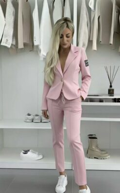Дамски елегантен костюм със сако и панталон | LIYA Style